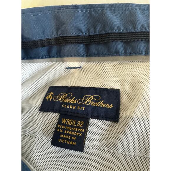 Brooks Brothers Men's Tech Performance Pants Blue W36 L32 - Picture 10 of 10